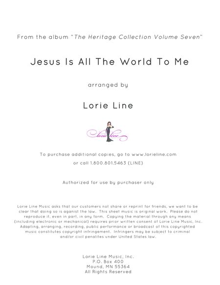 Jesus Is All The World To Me Sheet Music Lorie Line Piano Solo