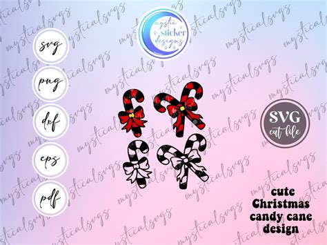 Layered And Solid Christmas Candy Cane Svg Png Bundle Candy Cane Svg