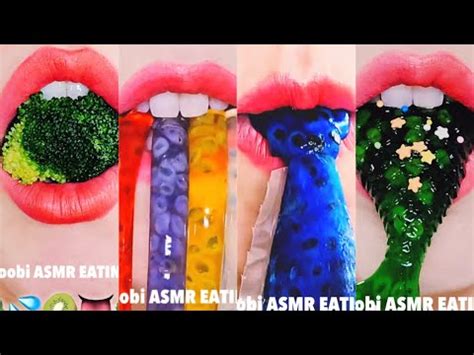 asmr 1 MINUTE EMOJI FOOD MERMAID JELLY HONEY JELLY MUKBANG 이모지