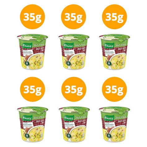 Knorr Hot Meals Instant Rice Porridge Beef Goto Made With Real Beef Jasmine Rice And Spices