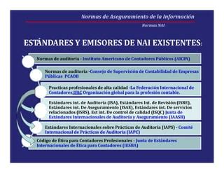 Normas De Aseguramiento NAI PPT Descarga Gratuita