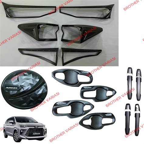 Paket Garnish Depan Belakang Outer Handle Tank Cover Avanza Veloz Xenia