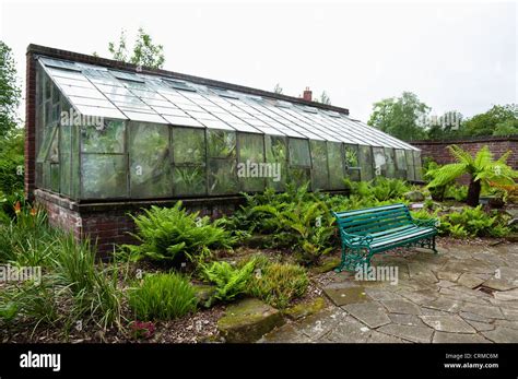 Tropical Greenhouse, with surrounding fernery in the gardens of ...