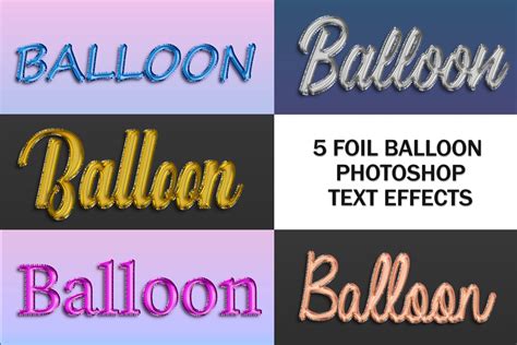 Foil Balloon Photoshop Layer Style Text Effects 565147 Layer Styles