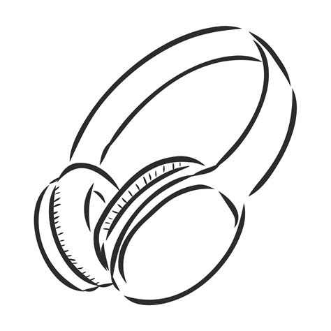 Headphones Vector Sketch 8686341 Vector Art At Vecteezy