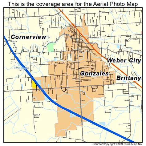 Aerial Photography Map of Gonzales, LA Louisiana