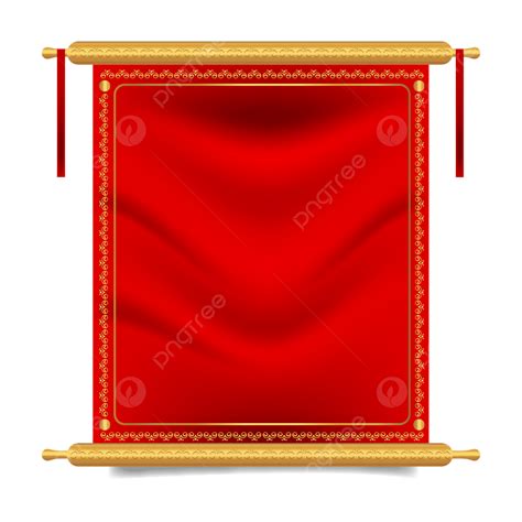 Red Paper Scroll Vector Illustration Isolated On White, 54% OFF