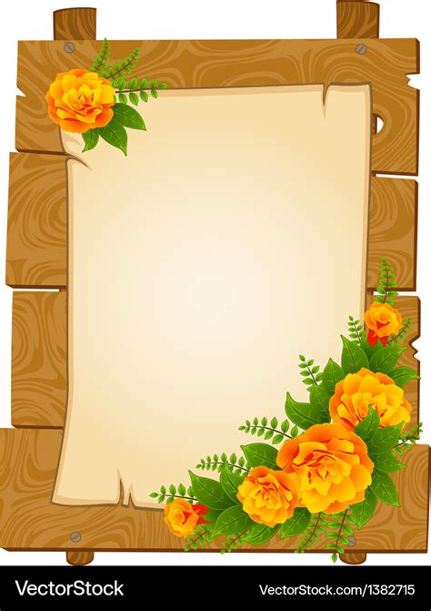 Flowers border frame Royalty Free Vector Image