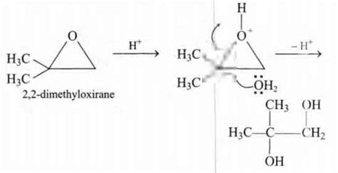 2 2 Dimethyloxirane Can Be Cleaved By Acid H Write Mechanism