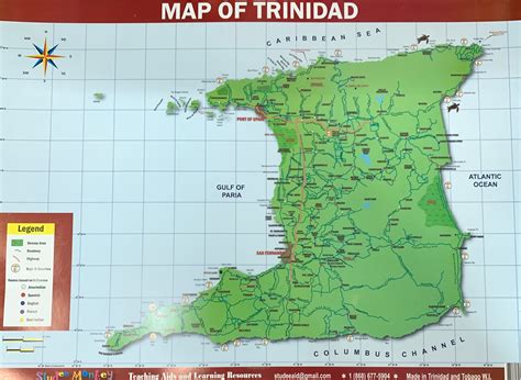 Map Of Trinidad The Teachers Store