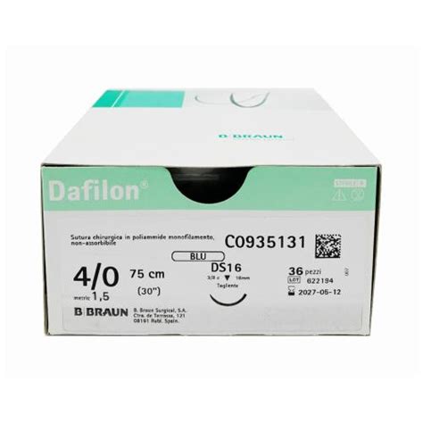 Compra Dafilon Suturas No Absorbibles De Nylon Aguja 3 8 De 19 Mm USP