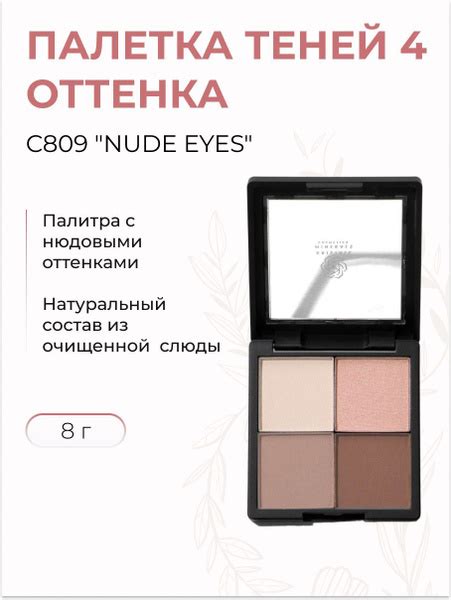 Палетка теней для век Classics NUDE EYES С809 4 шт купить на OZON по низкой цене 726531754