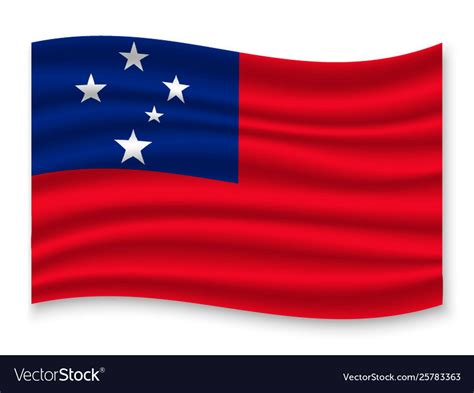 3d Waving Flag Royalty Free Vector Image Vectorstock