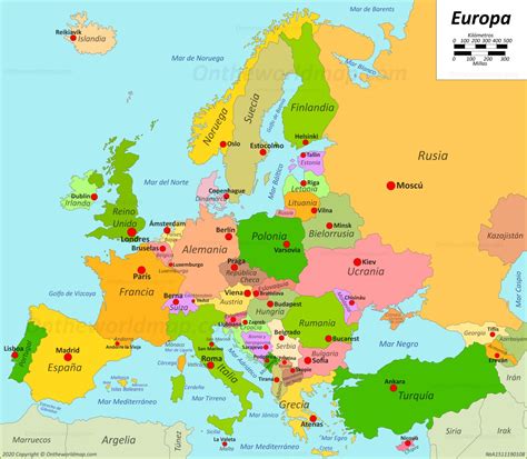 Mapa De Europa Con Capitales | Mapa Fisico