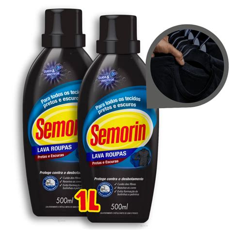 Sabao Liquido Roupa Escura - 1 Litro Lava Roupas Sabão Líquido Roupas Pretas e Escuras Mantém Cores ...