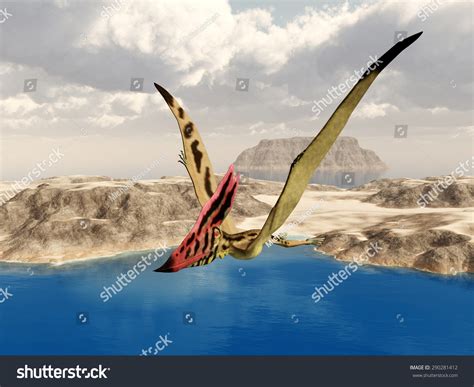 Pterosaur Thalassodromeus Computer Generated 3d Illustration Stock