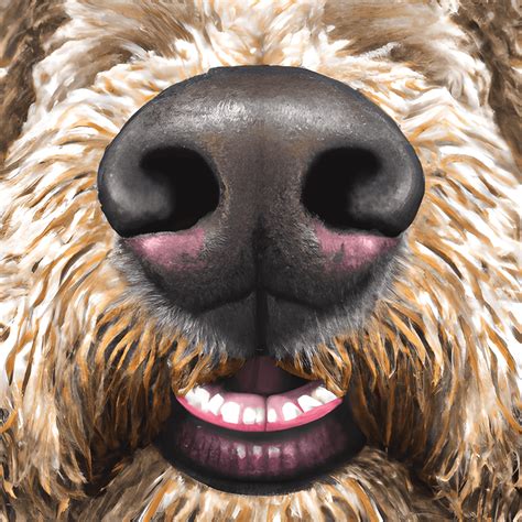 Funny Silly Looking Labradoodle Dog Nose · Creative Fabrica