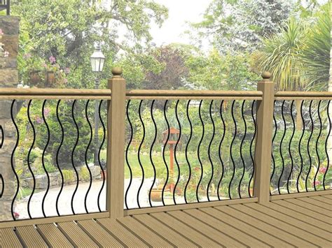 Pack Of 4 X Wavy Metal Decking Panel Infill Bars Railings Inc