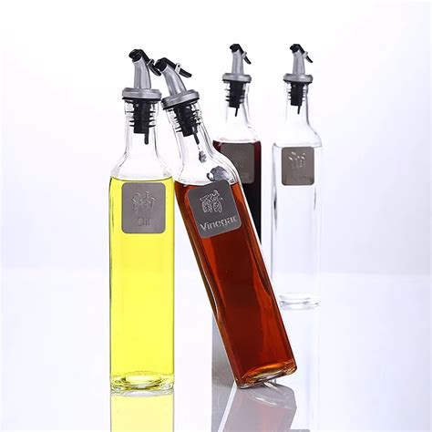 Ml Square Glass Olive Oil Bottle Vinegar Sauce Bottle For Oiler