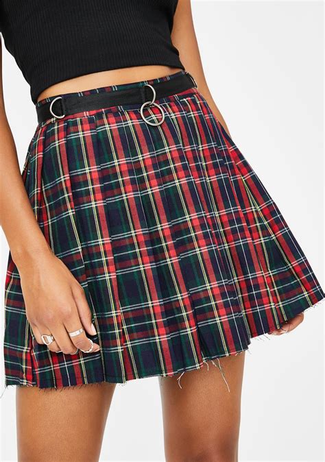 Current Mood Crimson Dress Code Plaid Skirt Dolls Kill