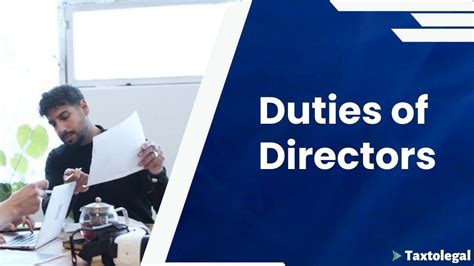 Duties Of Directors In A Company Explained Clearly Taxtolegal