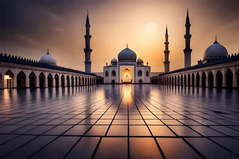 Premium Photo The Beautiful Serene Mosque At