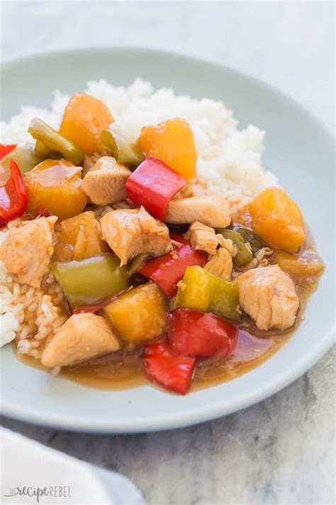 Slow Cooker Sweet And Sour Chicken The Recipe Rebel {video}