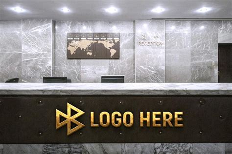 Premium PSD | Signage logo mockup