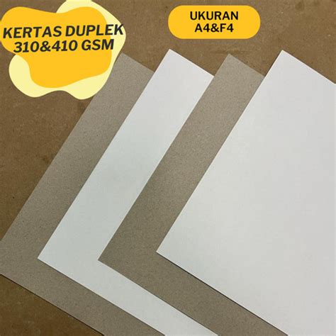 Jual Isi Lembar Karton Duplek Kertas Duplex Tebal Gsm