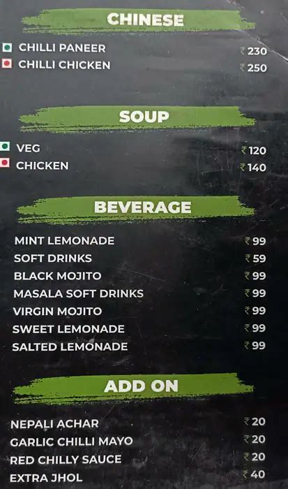 Menu At Momo King New Delhi S 41