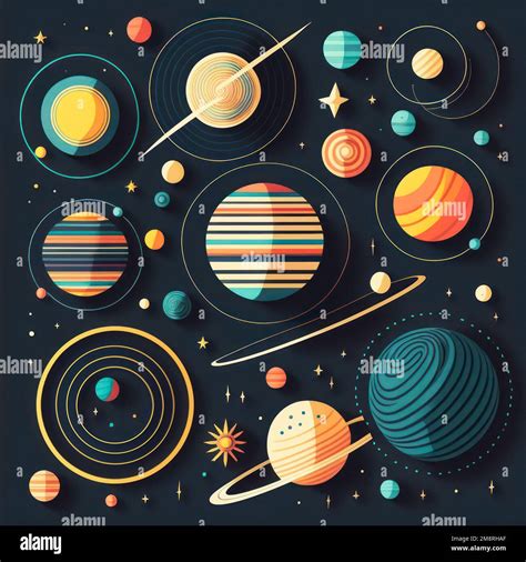 Patrones De Estrellas Planetas Astronomía Diagrama Sistema Solar Galaxia Vía Láctea Ciencia De