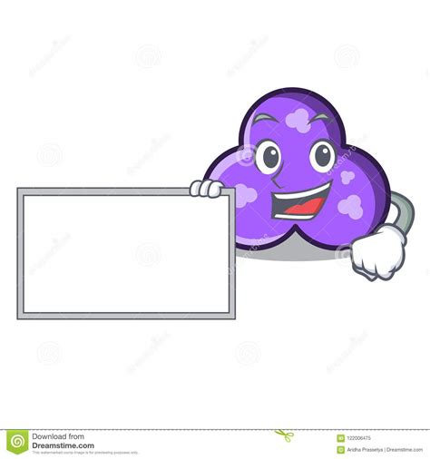With Board Trefoil Character Cartoon Style Stock Vector - Illustration ... 