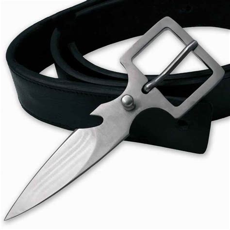 Hidden Belt Buckle Knife Concealed Wearable Weapon Leather, 51% OFF