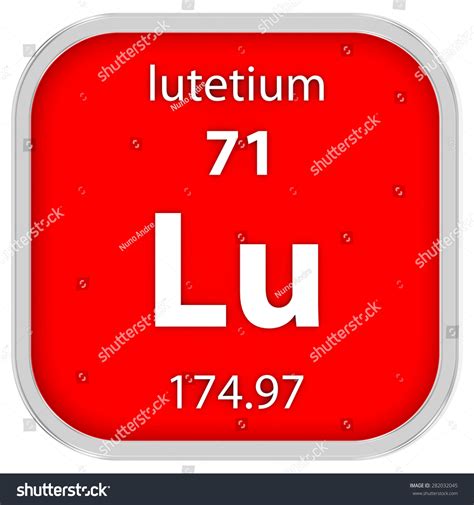 Lutetium Material On Periodic Table Part Stock Illustration 282032045 ...