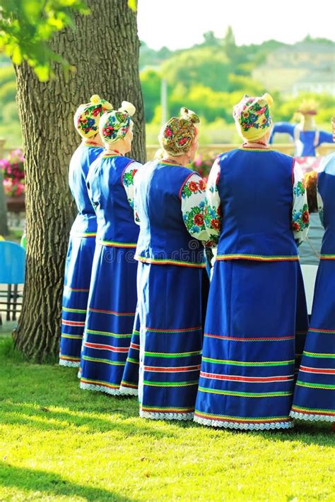 Women Wearing Ukrainian Clothes with Embroidered Flowers Celebrating ...