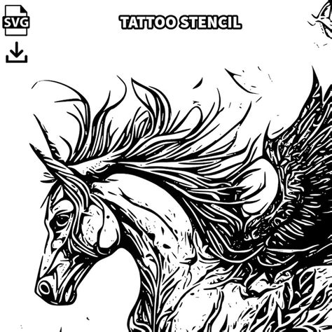 Pegasus Tattoo Design Download High Resolution Digital Art PNG ...