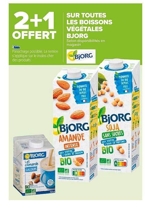 Promo Les Boissons V G Tales Bjorg Chez Carrefour Market