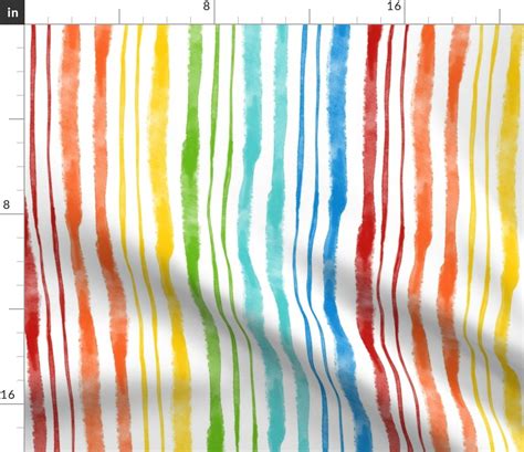 Large Scale Vertical Watercolor Stripes Fabric Spoonflower