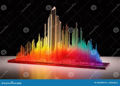 Colorful Rainbow Spectrum Created by Light through a Glass Sculpture ...