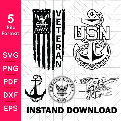 Us Navy Svg Us Navy Anchor Usa Svg Us Navy Military Logo Svg Navy