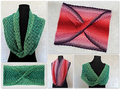 Crochet Pattern Cowl Infinity Scarf Moebius Scarf Fanny