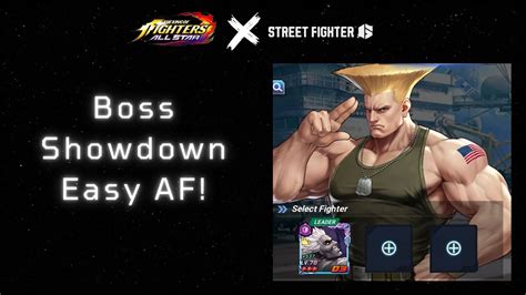 KOFAS Boss Showdown Guile King Of Fighters All Star YouTube