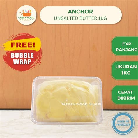 Jual COD Unsalted Butter Anchor Mentega Tawar Anchor 1KG Shopee Indonesia