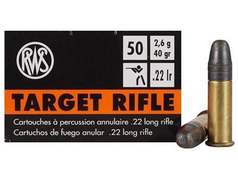 RWS Target Rifle 22LR Ammo 40 Grain Round Nose Box Of 500 10 Boxes Of