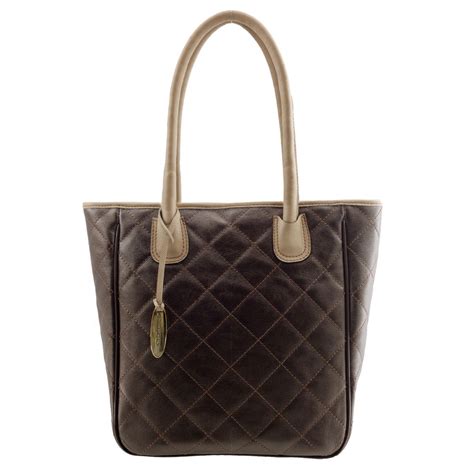 Bolsa De Couro Sacola Feminina Marrom Nude