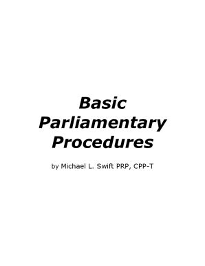 Fillable Online Basic Parliamentary ProceduresParliGroup Fax Email