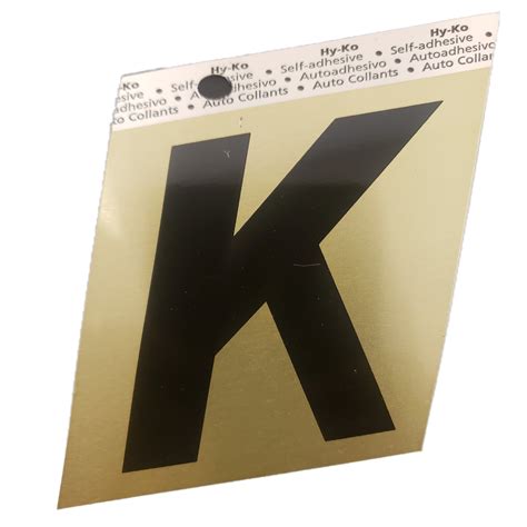 Gold Aluminum Numberletters 3″ K My Sign Station