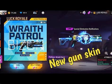 NEW BIZON WRAITH PATROL Gun Skin In Weapon Voucher Free Fire