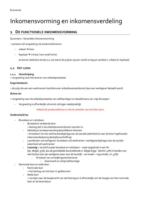 Samenvatting Van Hoofstuk 12 Van Economie In Het Eerste Jaar