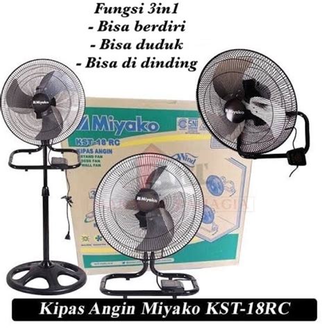 Jual Kipas Angin Besi Remote Miyako Kst 18rc 3in1 Berdiriduduk